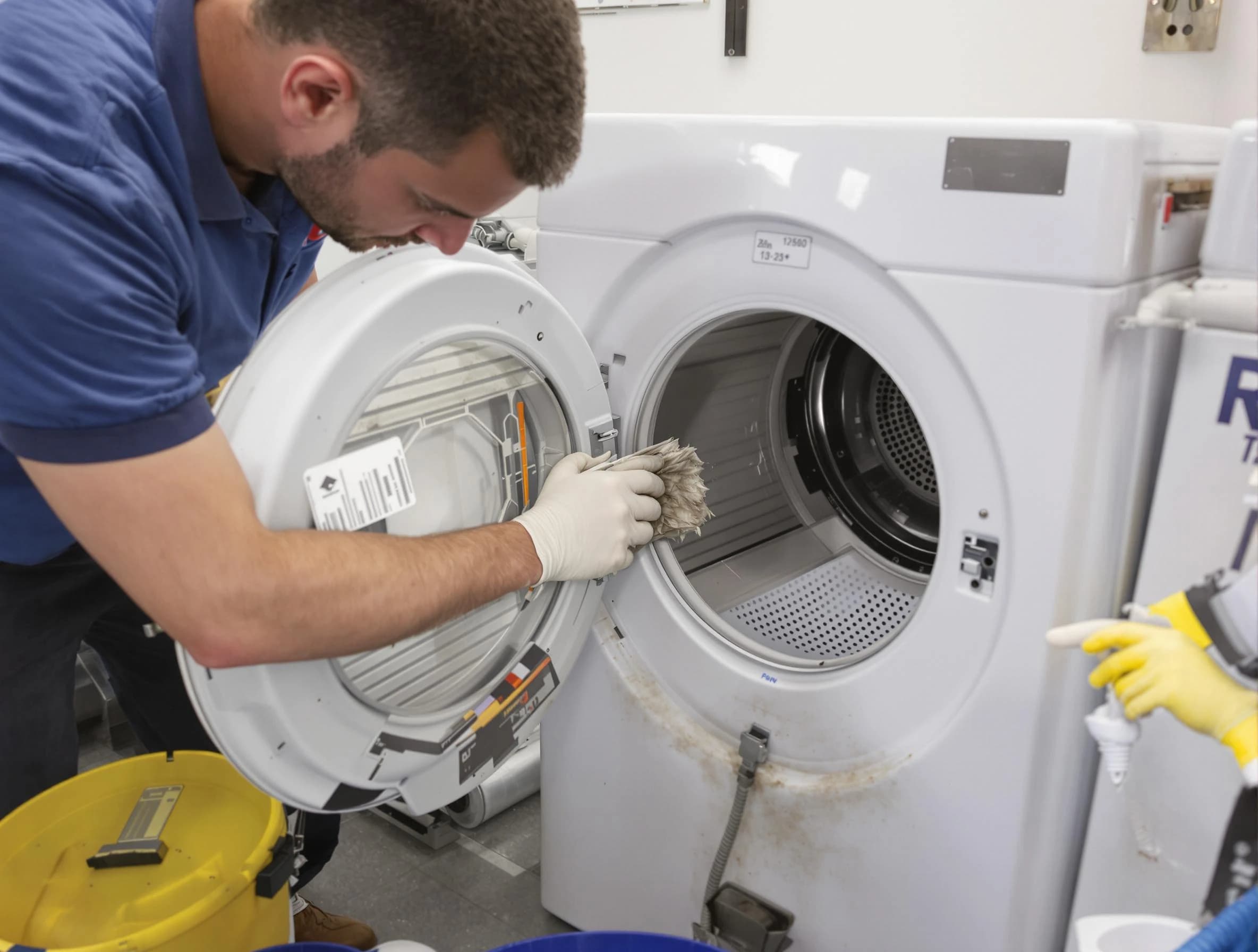 Payson Dryer Vent Cleaning specialist performing detailed lint trap cleaning service in Payson