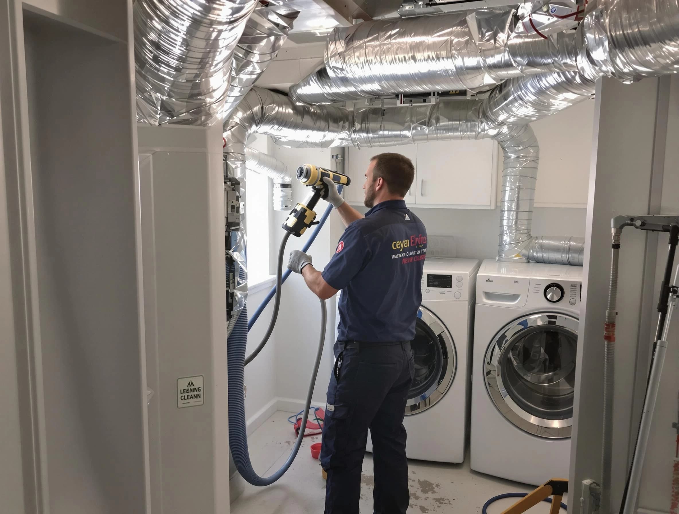 Payson Dryer Vent Cleaning specialist using advanced equipment for thorough duct cleaning in Payson
