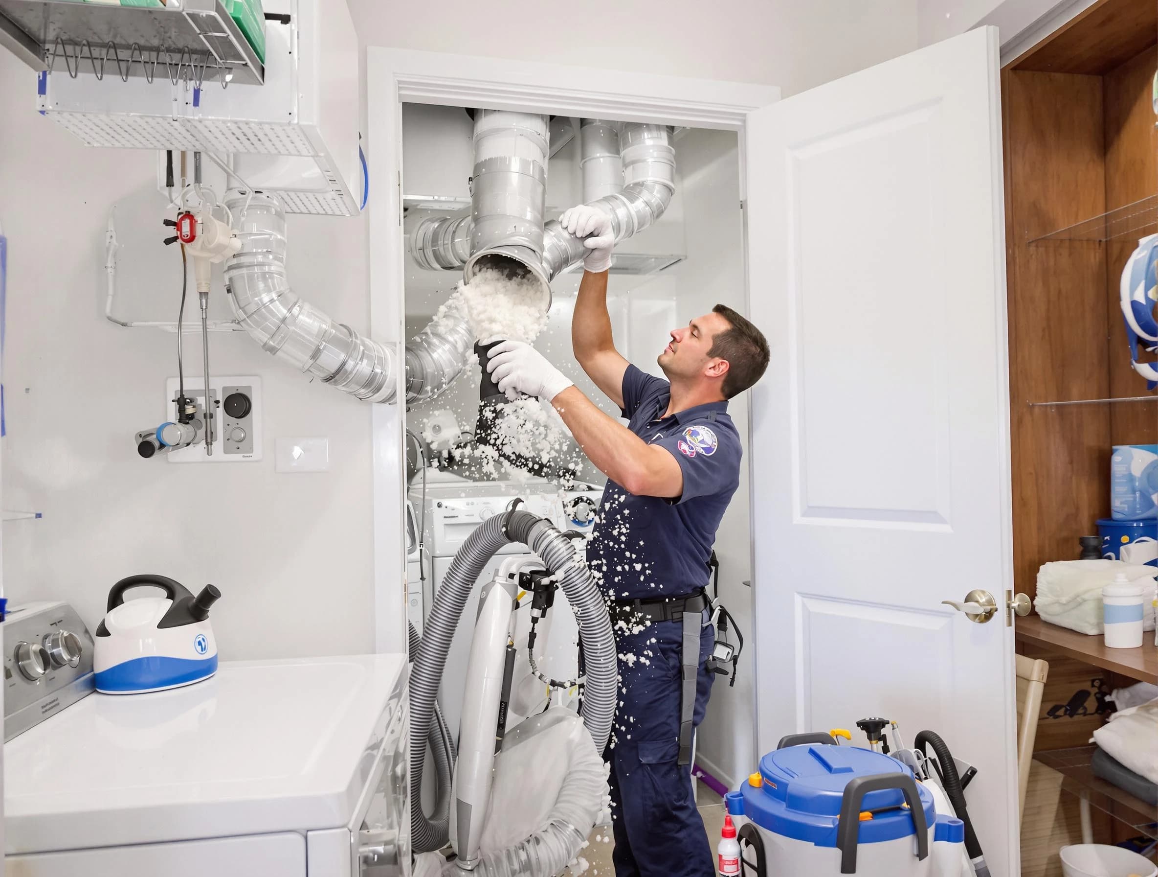 Payson Dryer Vent Cleaning technician delivering thorough residential dryer vent cleaning service in Payson